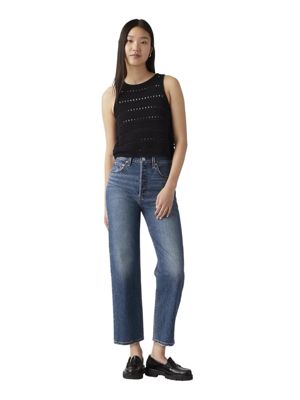 Levi’s Women’s Ribcage Straight Ankle Jeans Pants Medium/Dark Wash Size 31